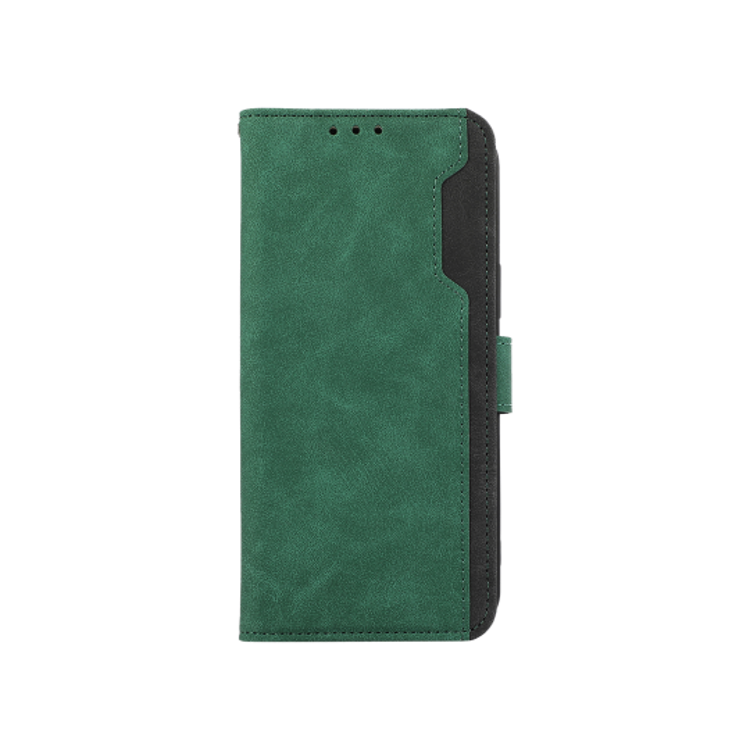 Zelena preklopna torbica za Honor 600 Lite z magnetnim zapiranjem, notranjim TPU ohišjem, režami za kartice in funkcijo stojala nudi celovito zaščito in praktično uporabo.