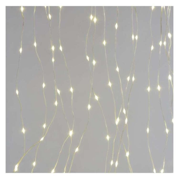 Božična drop veriga Emos, zavesa, LED 180, 1,7x1,5 m, zunanja in notranja, topla bela
