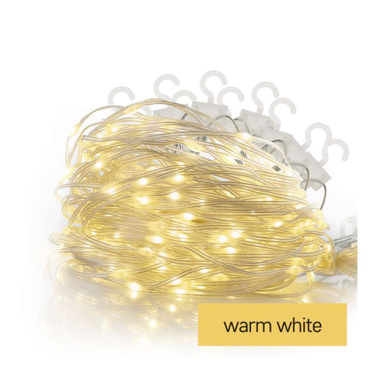 Božična drop veriga Emos, zavesa, LED 180, 1,7x1,5 m, zunanja in notranja, topla bela