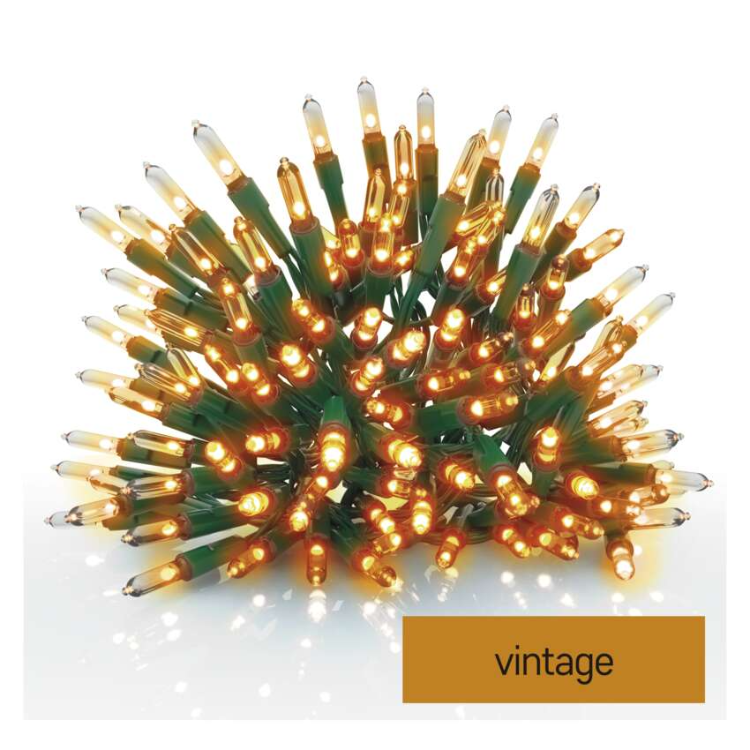 Božična veriga EMOS vintage, LED 180, 26,85 m, zunanja in notranja