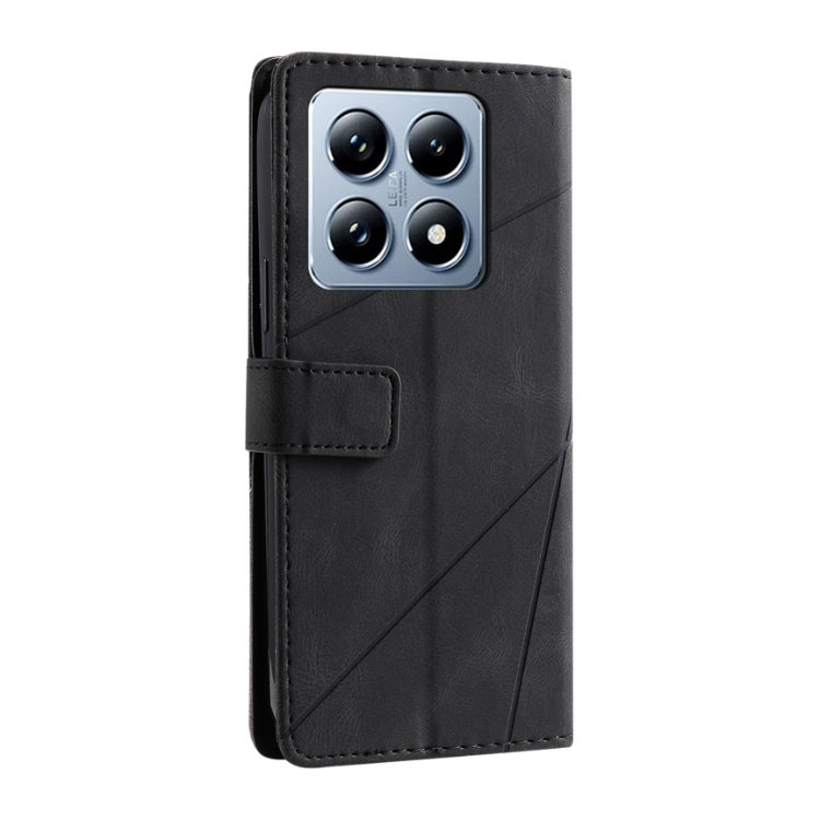 Preklopna torbica (WLGO-Lines) za Xiaomi 14T Pro, črna