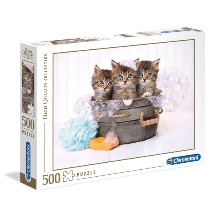 Sestavljanka Clementoni High Quality Collection- Kittens and soap 35065, 500 kosov