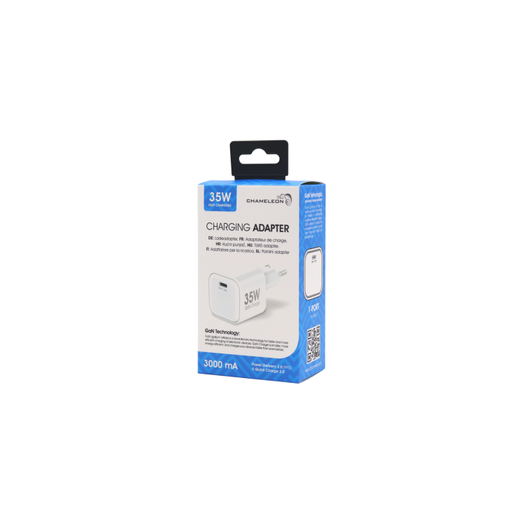 Hišni polnilec - 35W GaN (PD 3.0, PPS in QC 3.0), USB-C izhod, kabel ni