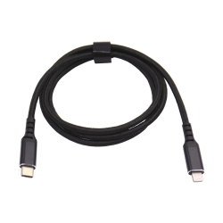 Podatkovno-polnilni kabel USB-C - lightning, 1 m, najlon, črn_1