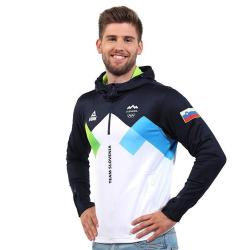 Moški pulover s kapuco Peak SLM-01, modro-bela, velikost 4XL