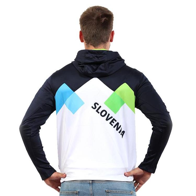 Moški pulover s kapuco Peak SLM-01, modro-bela, velikost 4XL