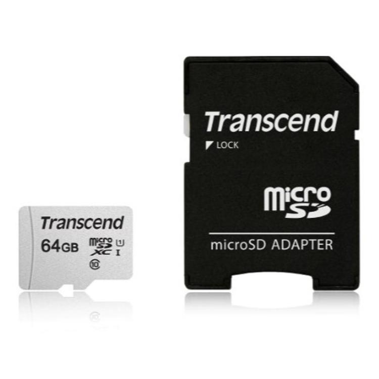 Transcend SDXC Micro 64GB 300S, 95/45MB/s, C10, UHS-I Speed Class 3 (U3)