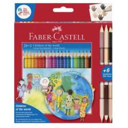 Barvice Faber-Castell GRIP otroci sveta 20+3-dobrodelni set