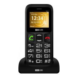 Mobilni telefon Maxcom MM426, telefon za starejše na tipke, črn