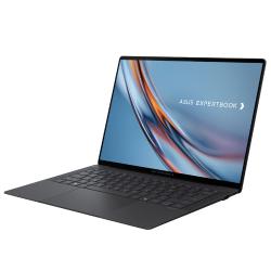 ASUS ExpertBook z izjemno tankim in lahkim ohišjem, ozkimi robovi zaslona ter elegantnim črnim dizajnom omogoča vrhunsko mobilnost in učinkovito delo kjerkoli.