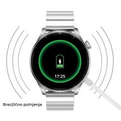Pametna ura Forever Grand 2 SW-710, 1.45" zaslon, 2 paščka, srebrna