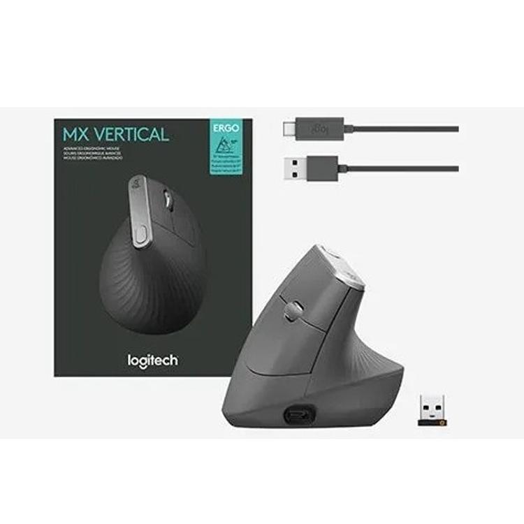 Brezžična ergonomska miška Logitech MX Vertical, črna