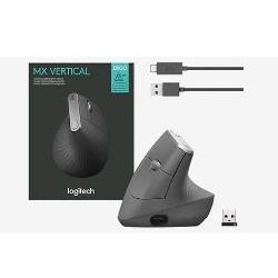 Brezžična ergonomska miška Logitech MX Vertical, črna