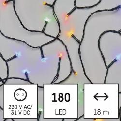 Božična veriga, 180 LED, 18 m, zunanja in notranja, večbarvna, programi_5