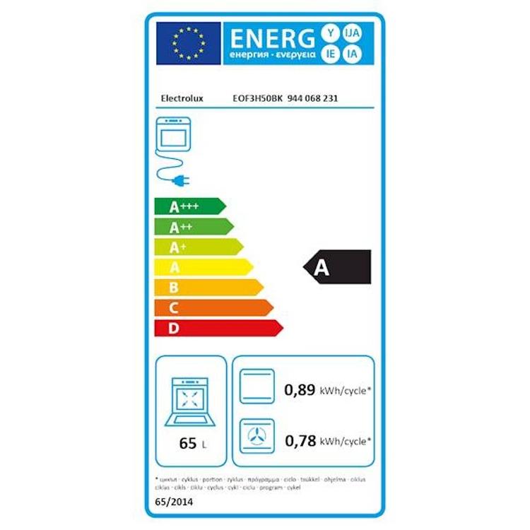 Vgradna pečica Electrolux EOF3H50BK, 59 l, 59 cm