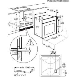 Vgradna pečica Electrolux EOF3H50BK, 59 l, 59 cm