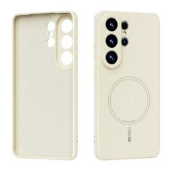 Gumiran bež magnetni TPU ovitek za Samsung Galaxy 26S Ultra serije z vgrajenim magnetnim obročem za brezžično polnjenje