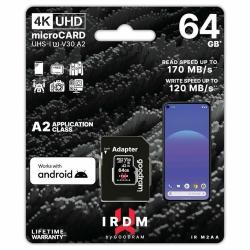 Spominska kartica MicroSD Goodram 64GB, 170MB/s, IRDM M2A IR-M2AA-0640R12