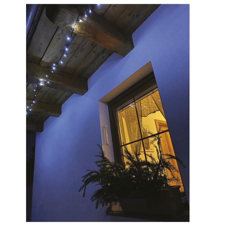 LED božična veriga, 12 m, zunanja in notranja, hladna bela, časovnik_7