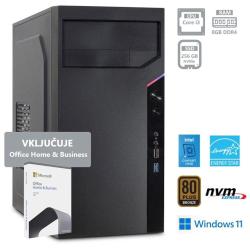 Računalnik PCPLUS e-office i3-10100 / 8GB / 256GB NVMe SSD /  Win 11 Pro