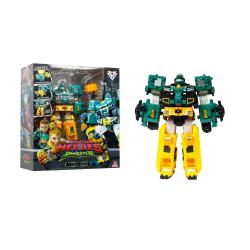 Transformirajoči robot Stego Tron Quantum Heroes Dinoster z dodatkom, v embalaži, primeren za otroke 5+.