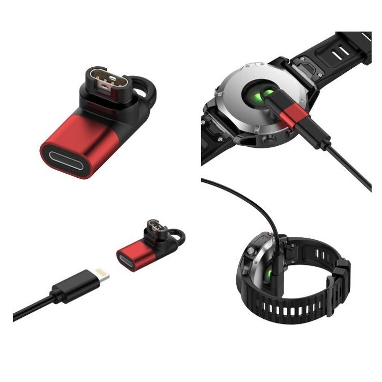 Adapter Lightning na Garmin priključek (4pin), rdeč