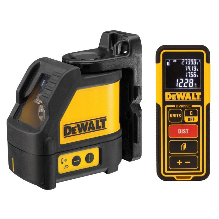 Križno linijski laser z nosilcem DeWalt DW088 in DW099E kit