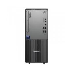 Lenovo ThinkCentre Neo 50t – frontalen pogled z optičnim pogonom, gumbi in priključki, črno-siv dizajn.