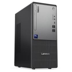 Lenovo ThinkCentre Neo 50t – stolpni računalnik, sprednja stran z USB priključki, rešetkasta maska, Intel oznaka.