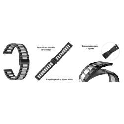 Kovinski pašček 20 mm, Black Silver_1