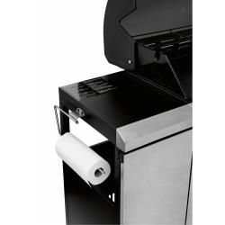 Stranska polica plinskega žara Landmann z držalom za papirnate brisače.