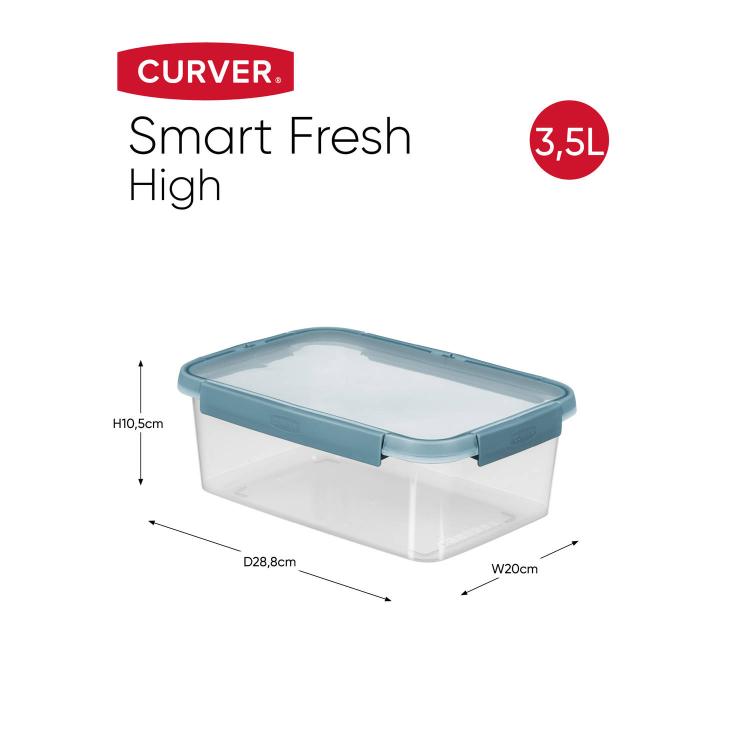 Posodica za shranjevanje hrane Curver Smart Eco 1121-20Y, 3,5 l, siva