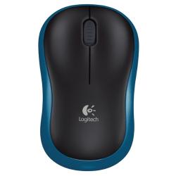 Logitech M185 brezžična optična miška, modra