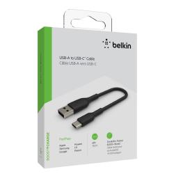 Podatkovno-polnilni kabel USB-C - USB-A, Belkin Boost charge, 15 cm, črn