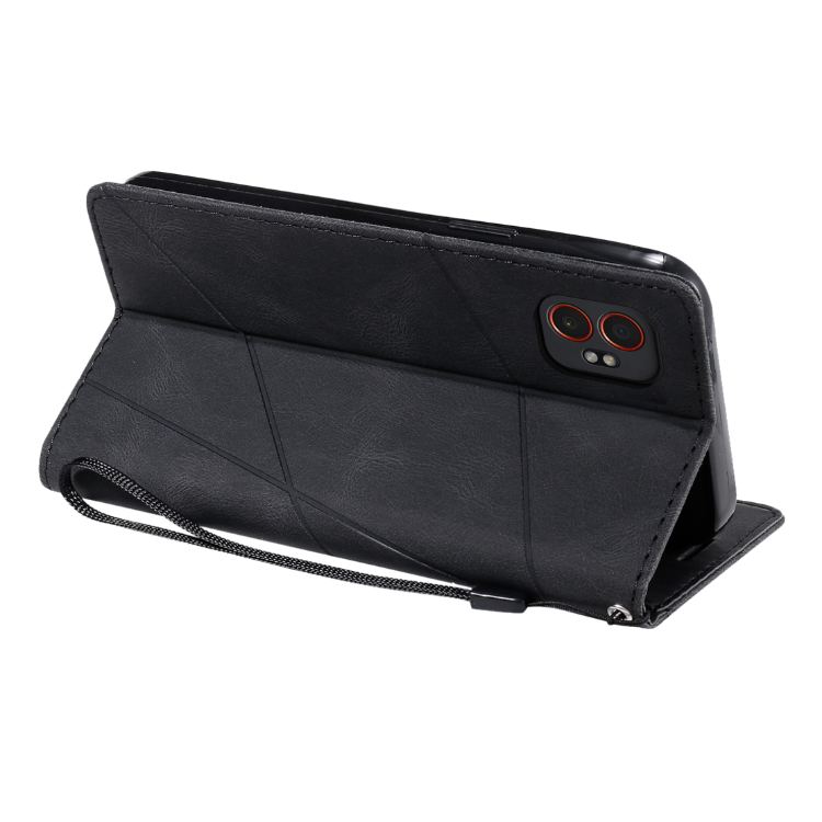 Preklopna torbica za Samsung Galaxy Xcover 7 Pro (WLGO-Lines), črna
