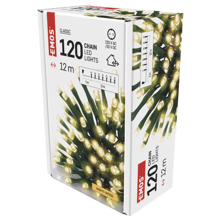LED božična veriga, 12 m, zunanja in notranja, topla bela, časovnik_7