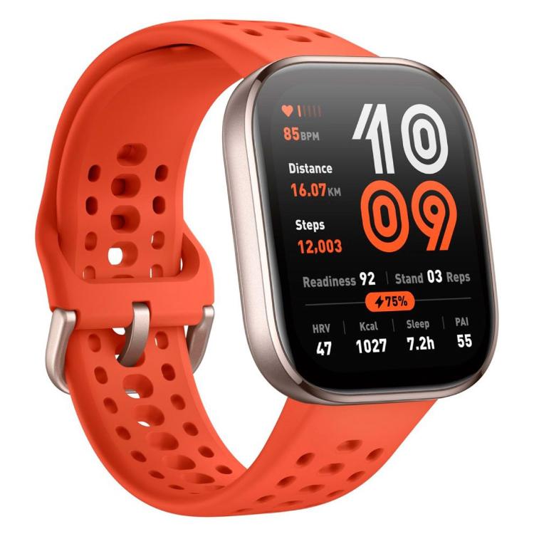 Pametna ura Amazfit Bip 6  AMOLED zaslon, GPS, rdeča