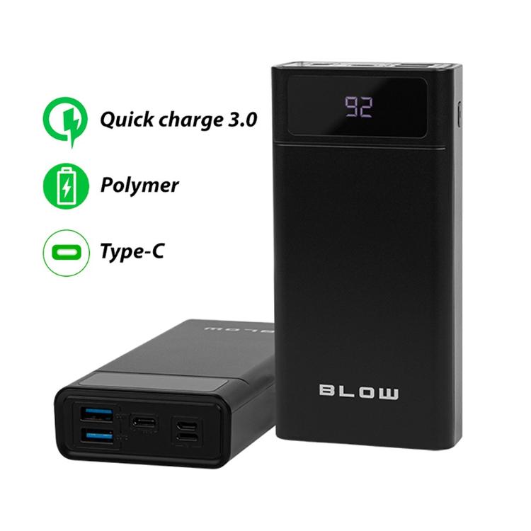 BLOW Power bank PB40A, 40.000mAh, Polymer baterija, QuickCharge 3.0, LED, Type-C_1