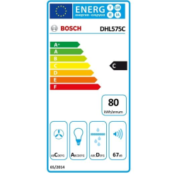 Vgradna napa Bosch DHL575C, 52 cm