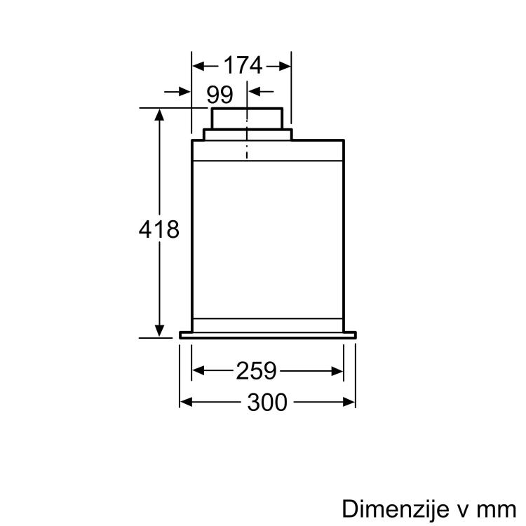 Vgradna napa Bosch DHL575C, 52 cm