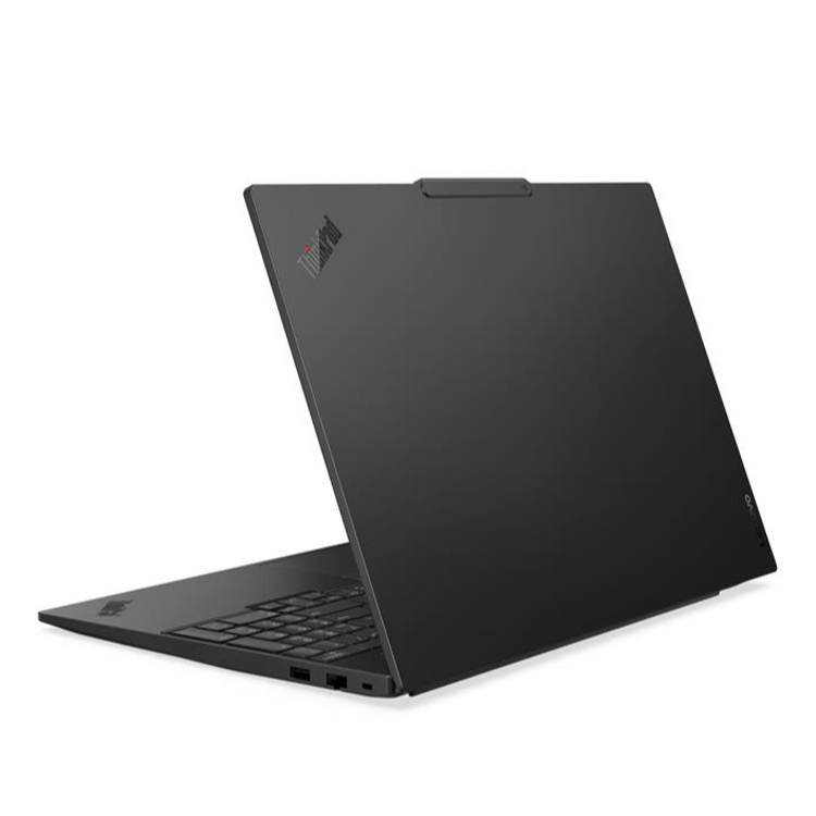Lenovo ThinkPad E16 G4 Ult7 32/1 WUXGA, NOS, odprt prenosnik pod kotom, prikazana tipkovnica in velik zaslon.