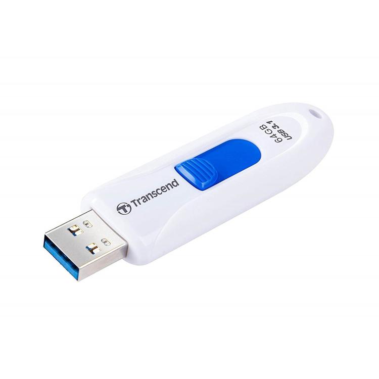 USB ključ Transcend JF 790, USB 3.1/3.0, 128 GB, bel, drsni priključek