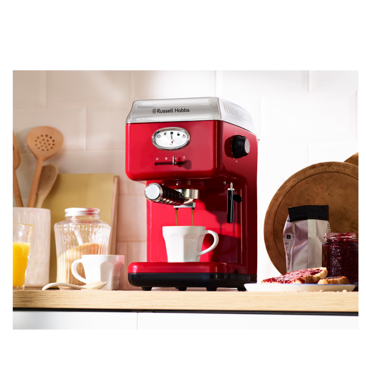 Kavni aparat Russell Hobbs 28250-56/RH Retro Espresso, rdeč_1