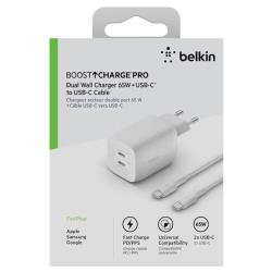 Hišni polnilec Belkin USB-C izhod 2x , 65W, bel_2
