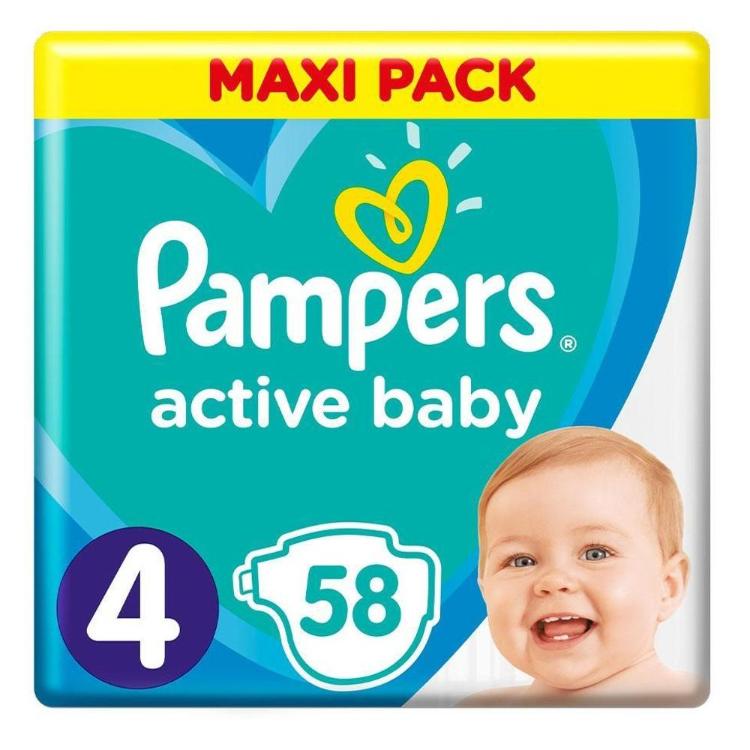 Plenice Pampers Active Baby Maxi pack S4 58/1 (9-14kg)