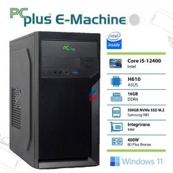 Namizni računalnik PCPLUS E-machine i5-12400 16GB 500GB NVMe SSD Windows 11 Pro