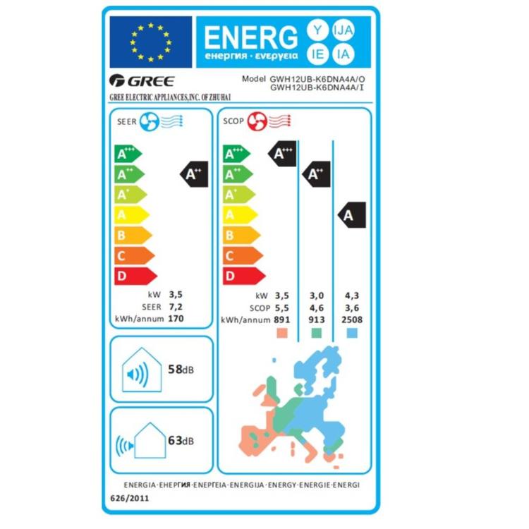 Klima Gree GWH12 U-Crown, 3,5 kW_2