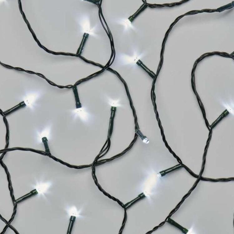 Božična veriga 240 LED, 24 m, notranji, hladna bela, programi
