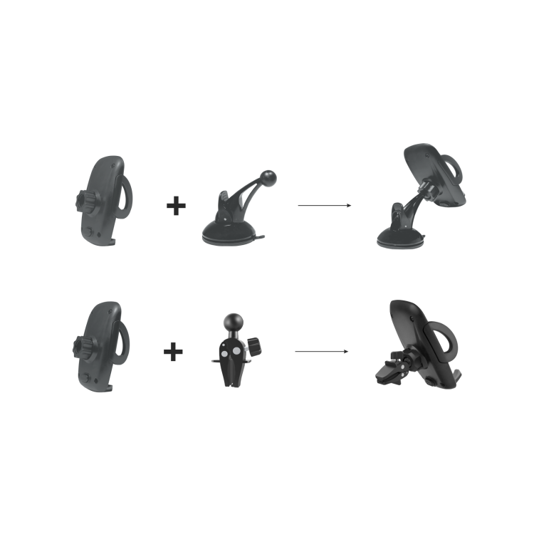 Avto nosilec za telefon Chameleon - univerzalno držalo s kratko palico 2v1
