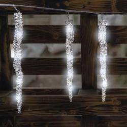 Božična girlanda Emos, LED, 12x ledena sveča, 3,6 m, zunanja in notranja, hladna